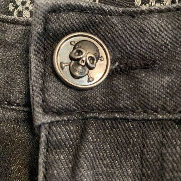 Rebel Vengeance 30 Men's Black Jeans Distressed Thrashed Grunge Indie UB1-14 - Picture 4 of 13